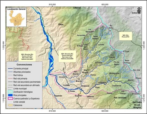 Plan de ordenamiento de recurso hídrico de la quebrada La Sopetrana