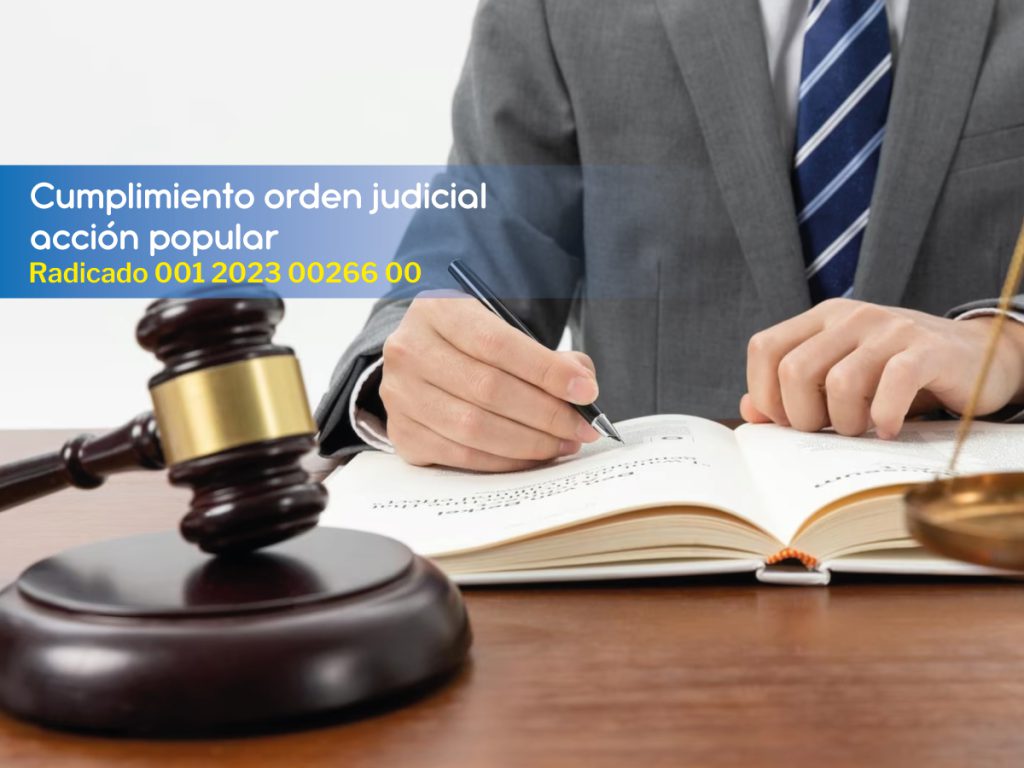 cumplimiento orden judicial acción popular